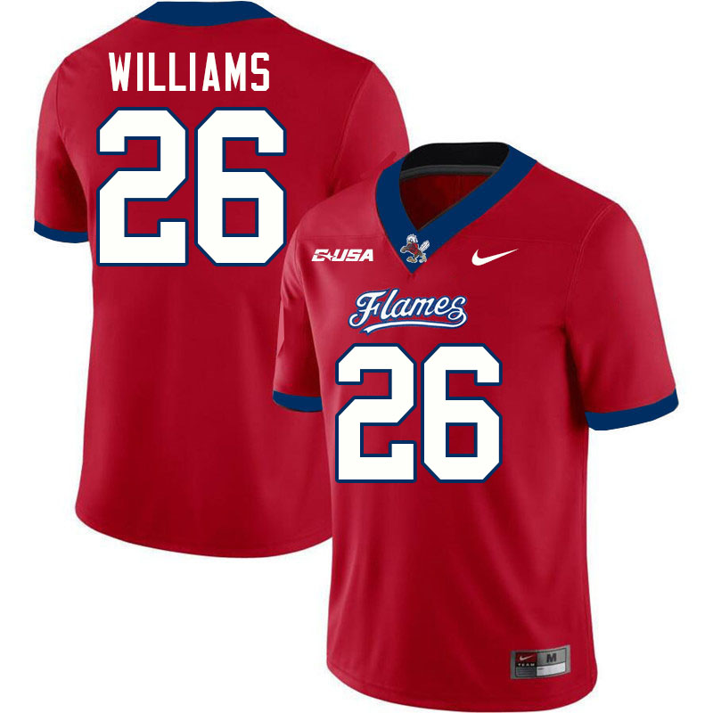 Liberty Flames #26 Amarian Williams College Football Jerseys Stitched-Red